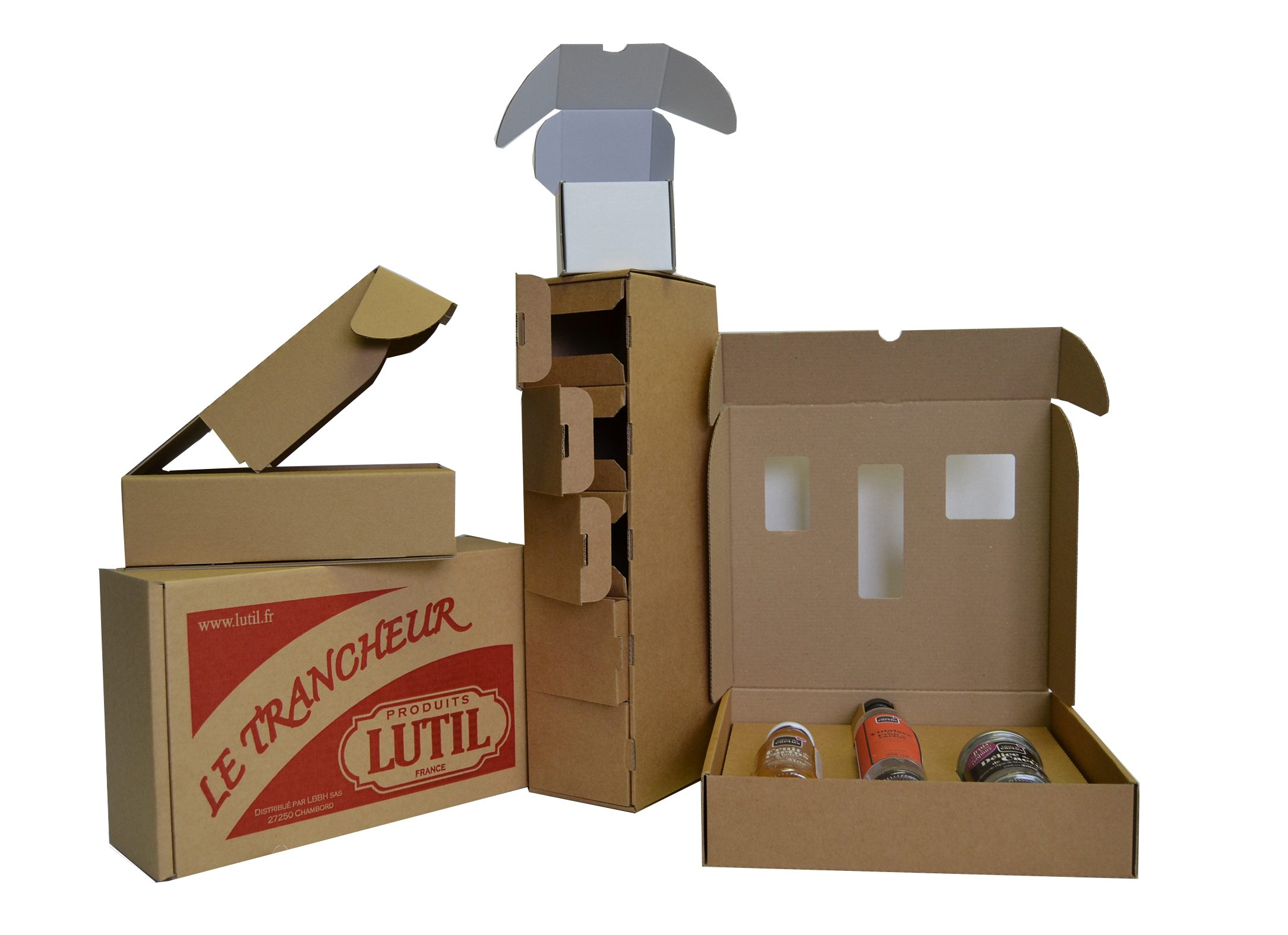 Boites découpées imprimées