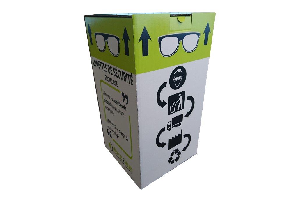 Boite carton de collecte pour lunettes - BOX COLLECTE Boite carton de collecte pour lunettes
