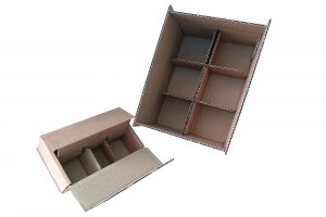 Caisses carton monobloc - Croisillons intégrés