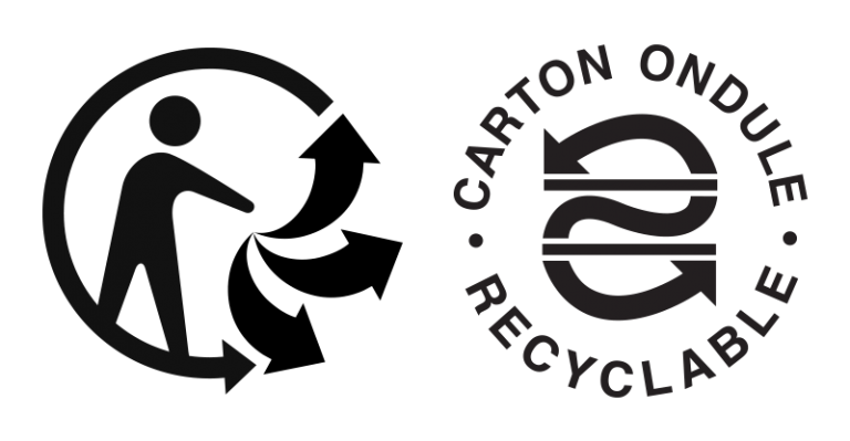 logos-recylage Logos du recyclage du carton