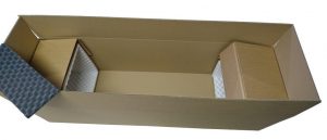 Caisse carton et calage mousse