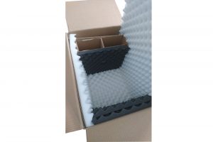 Caisse carton et calage mousse