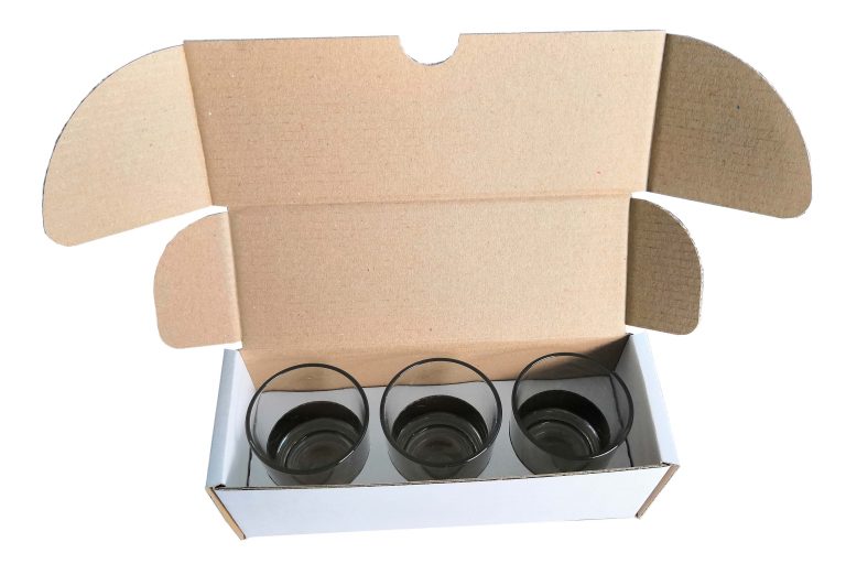 EMBALLAGE VERRE 3 Coffret carton 3 bougies