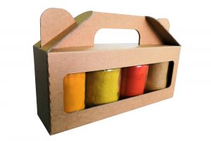 Caisse carton pour 6 pots en verre - EDC Transmouss