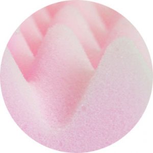 Mousse polyuréthane alvéolée (à picots) rose