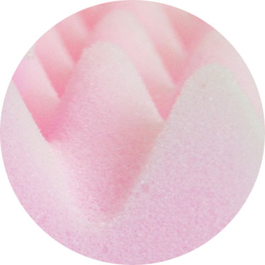 mousse-rose-antistatique Mousse polyuréthane alvéolée (à picots) rose