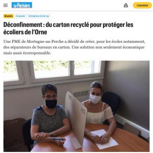 Article de presse dans Le Parisien du 2 juin 2020