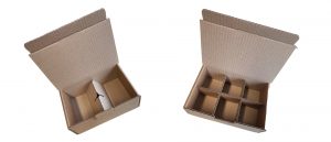 Caisse carton pour 6 pots en verre - EDC Transmouss