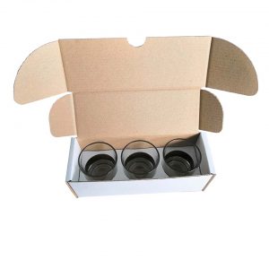 Coffret carton pour 3 bougies coulées dans des verres