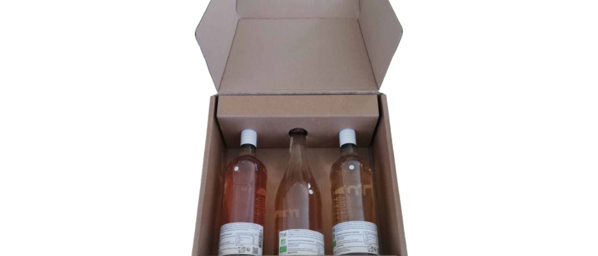 coffret emballage carton e-commerce 3 bouteilles